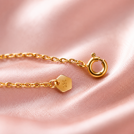 Golden Solitaire Necklace