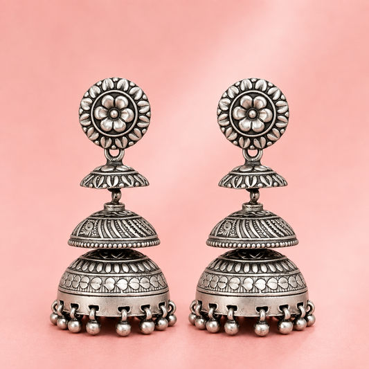 Saanjh Pure 925 Silver Jhumki