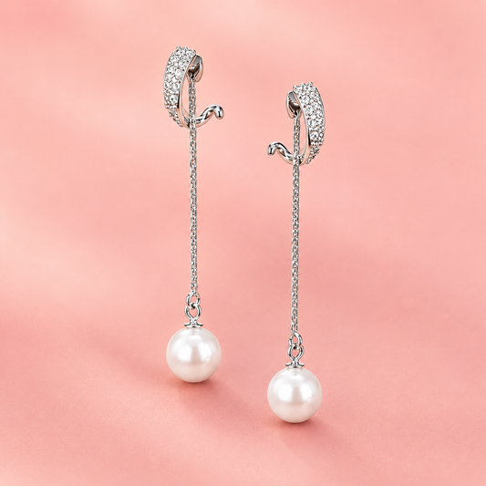 Pearl Drop 925 Silver Earrings