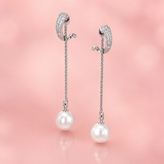 Pearl Drop 925 Silver Earrings