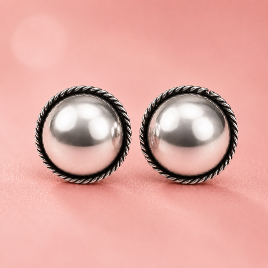 Timeless Oxidised Silver Studs