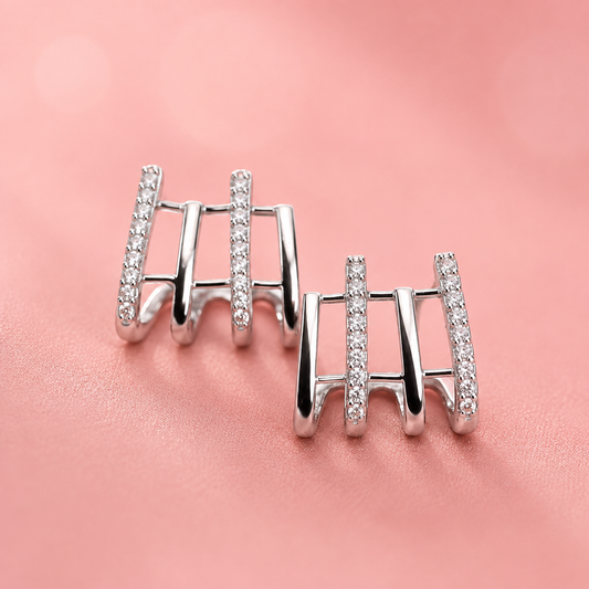 Silver Stride 925 Silver Huggies
