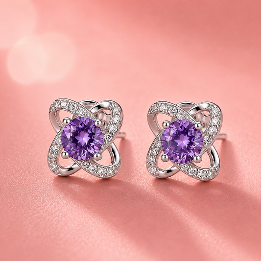 Amora Silver Bloom Studs