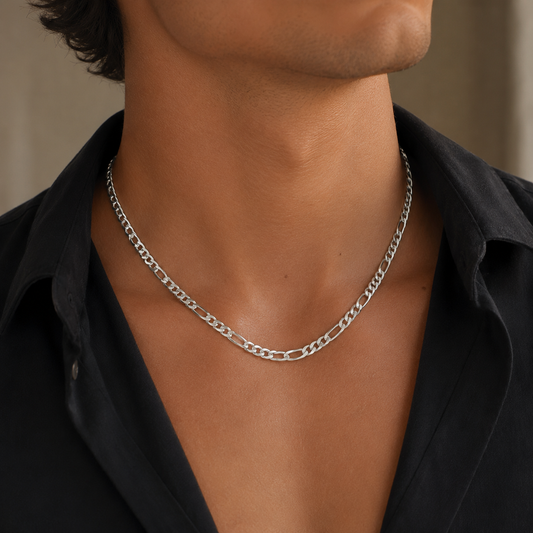 Men Silver Cuban Link Chain