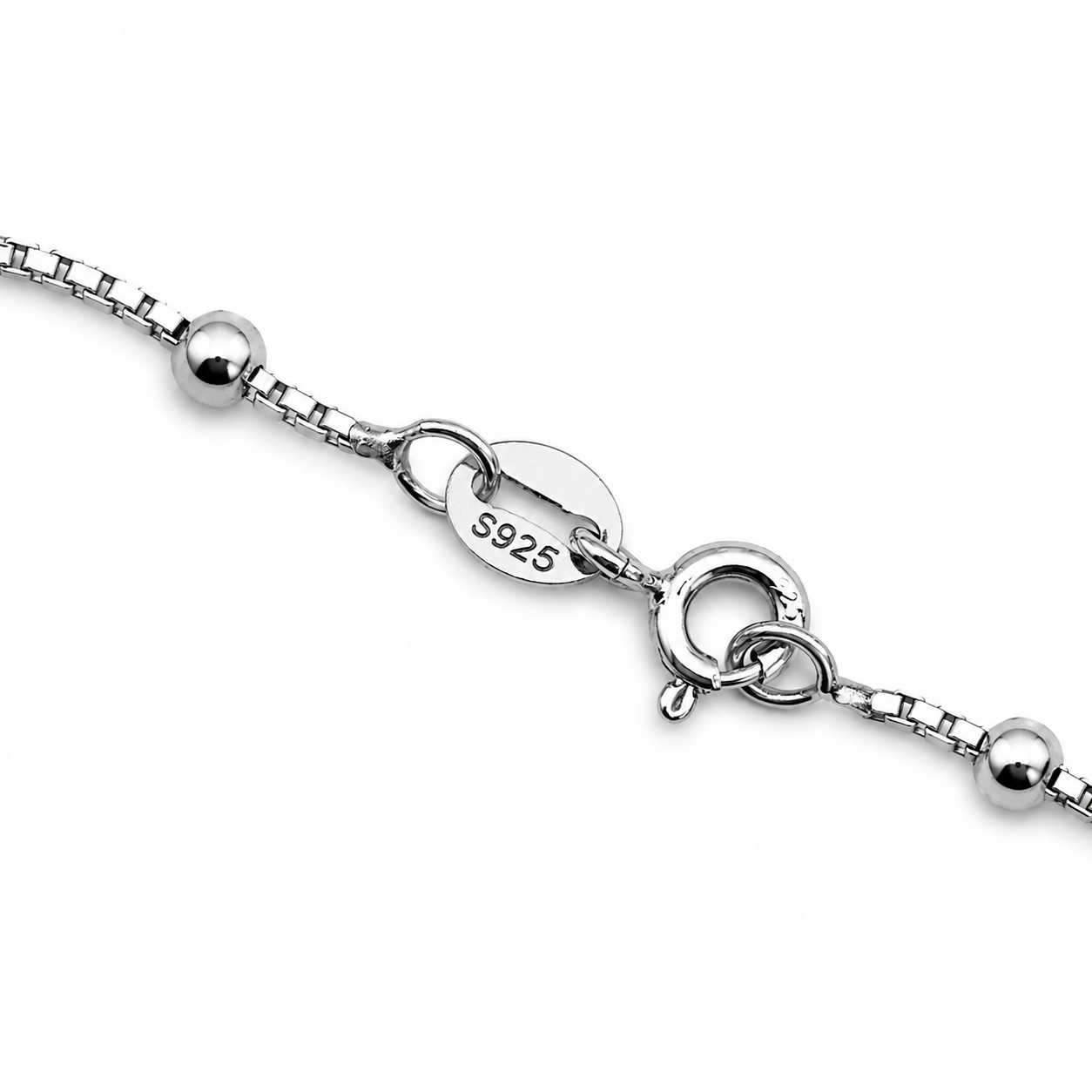 Silver Bead Line Italian Chain