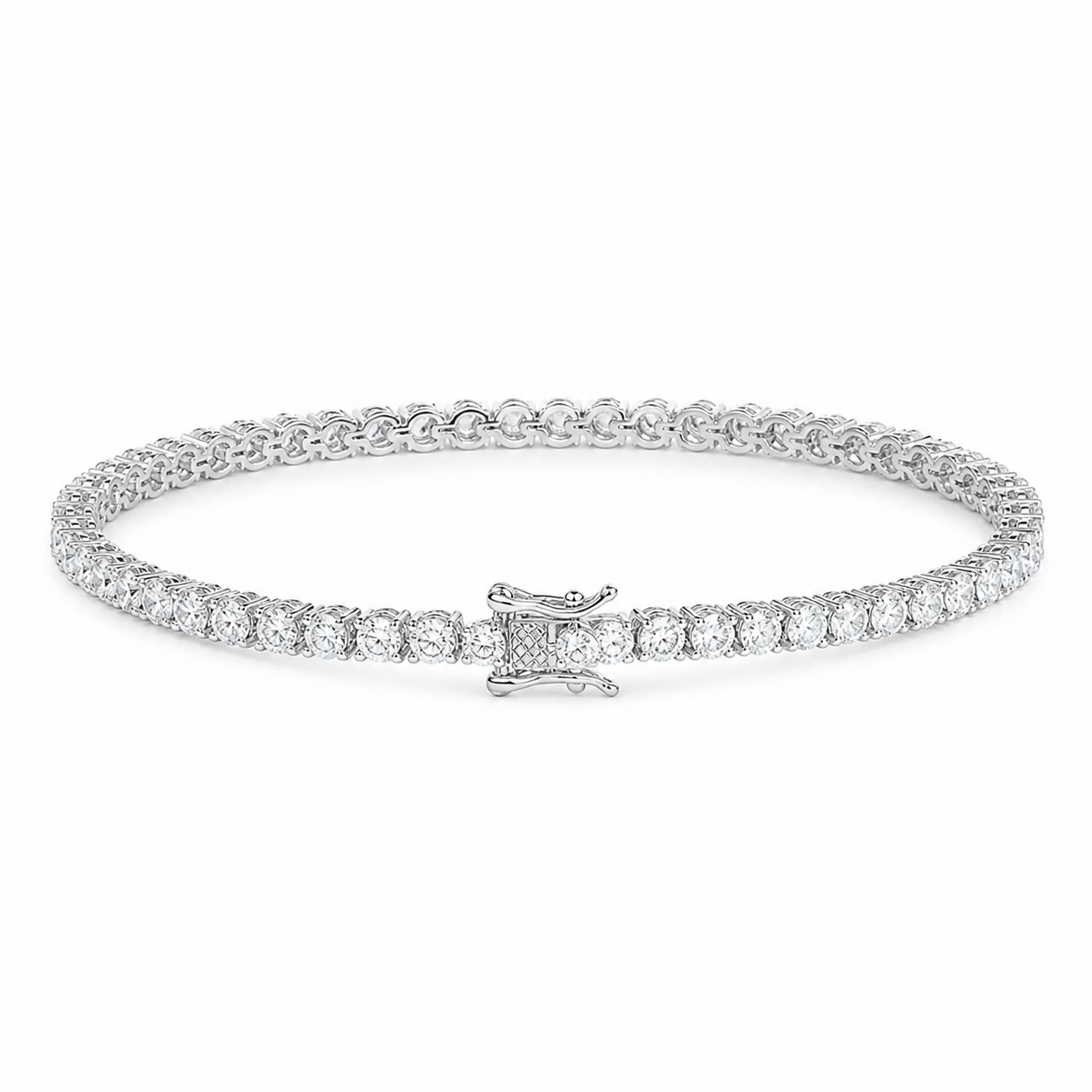 Luxe Bold Tennis 925 Silver Bracelet