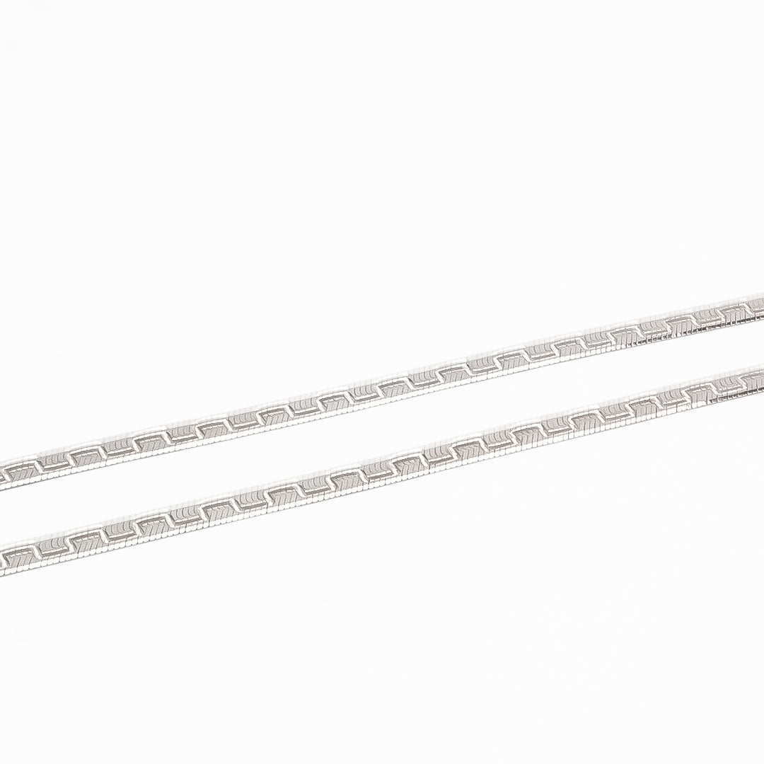 Silver Choco Italian Anklet