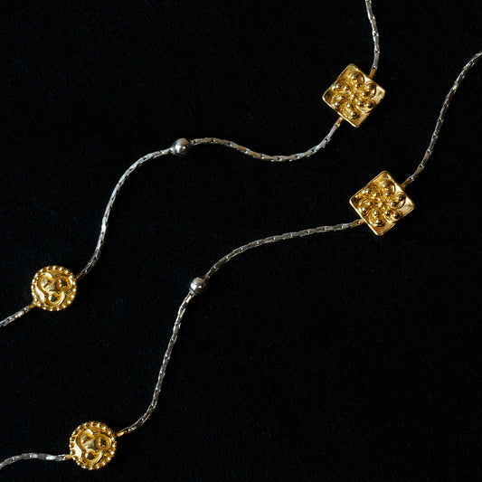 Veerangna  Pure 925 Silver Anklet(Pair)