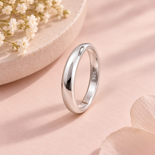 Classic Silver Band Ring Taravya