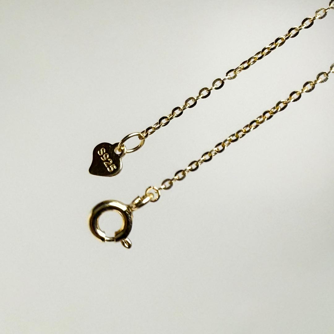 Clove Gold Coated Necklace Pure 925 Silver