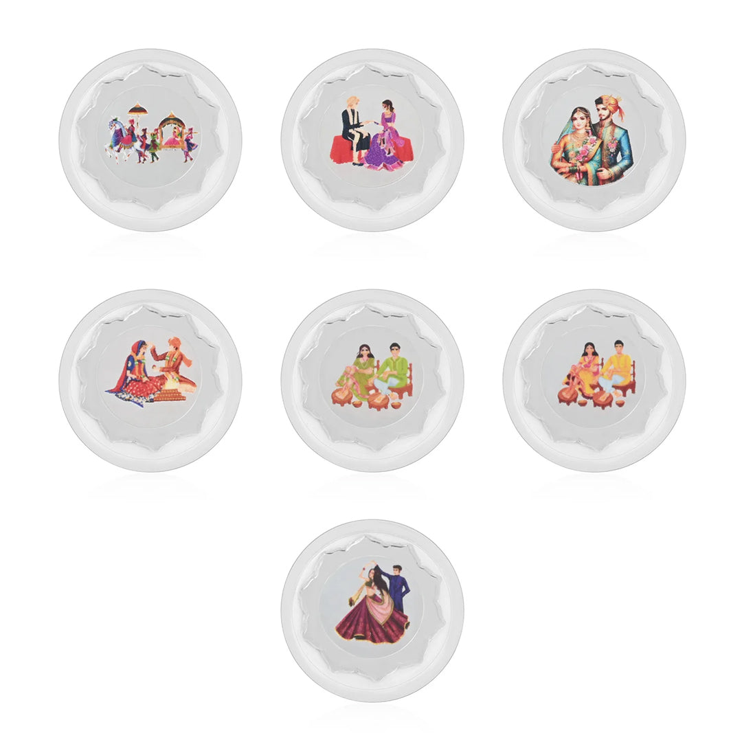 Radha Krishna Divine Musical 999 Silver Coin Box (5 Coins)