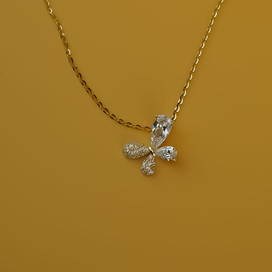 Celestial Butterfly Crystal Jewelry Set – 925 Sterling Silver