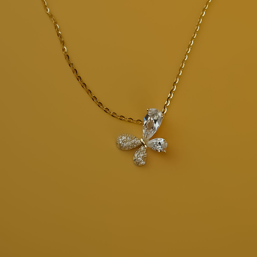 Celestial Butterfly Crystal Jewelry Set – 925 Sterling Silver