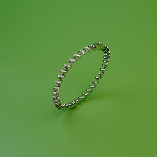 Curl Lux Heavy Silver Bracelet