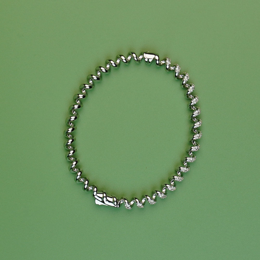 Curl Luxe Silver Bracelet