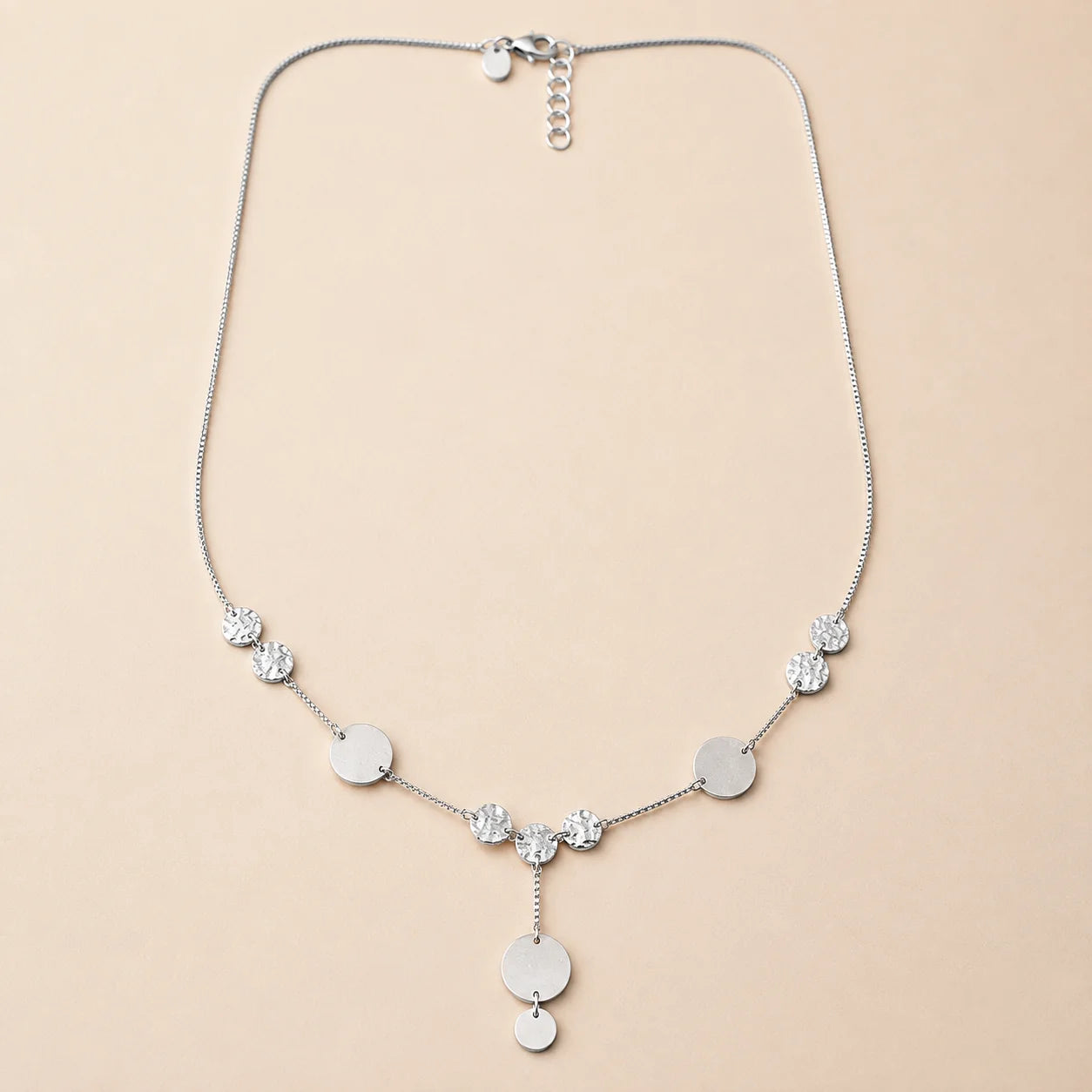 Silver Celeste Drop Necklace