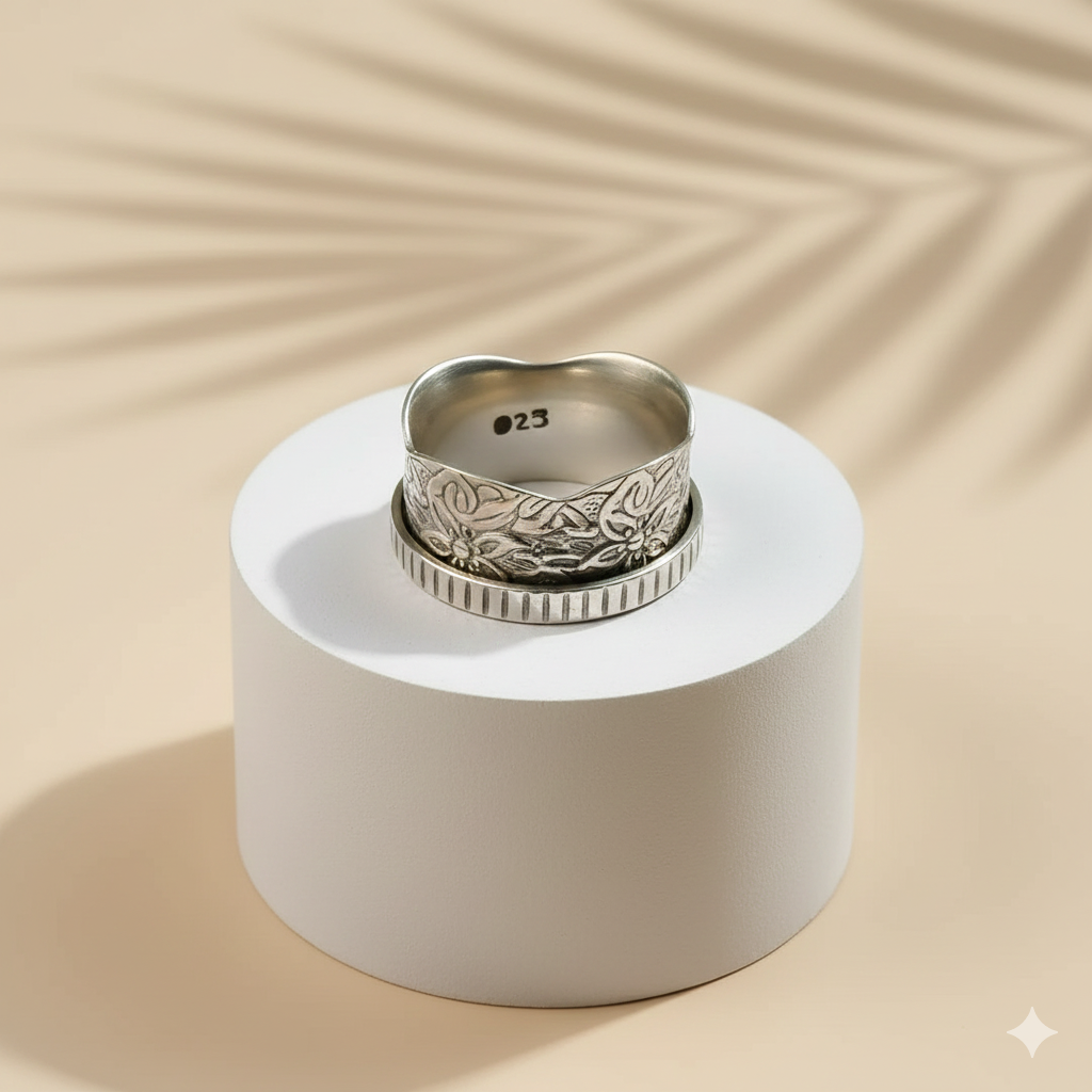 Silver Serenity Rotator Band (Size 7)