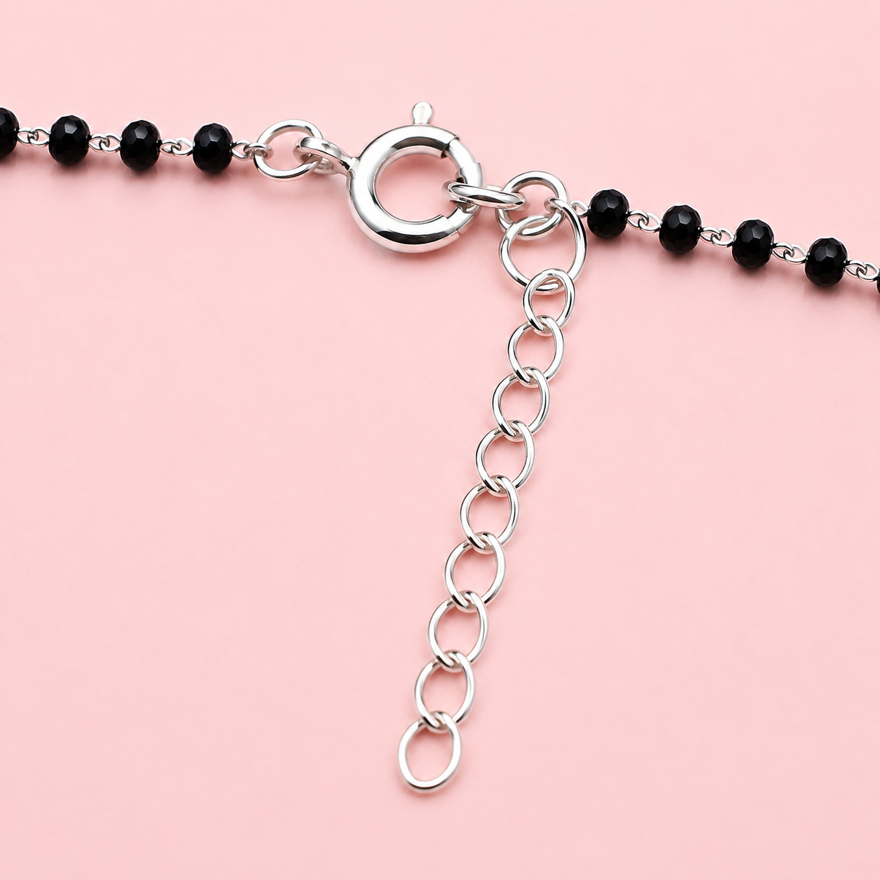 🖤 Black Bead Elegance 925 Sterling Silver Mangasutra