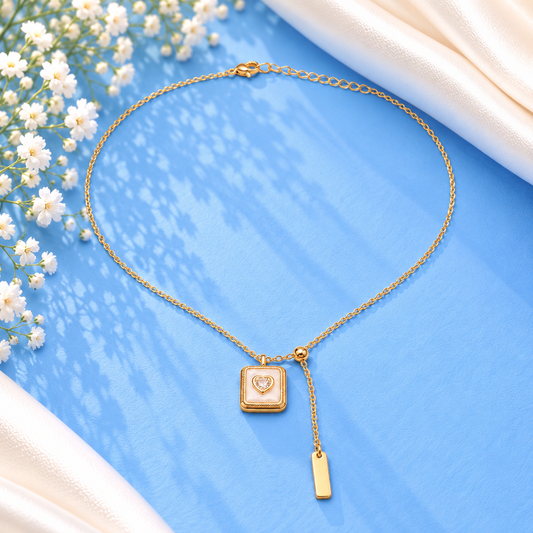 Heart Drop Necklace Set Taravya