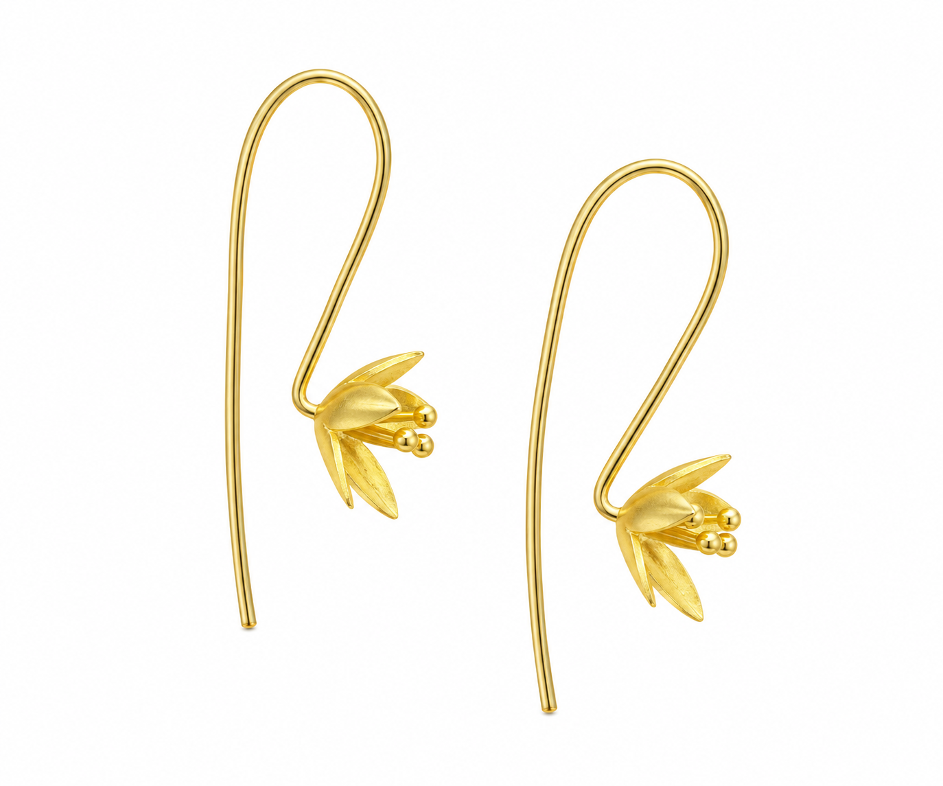 Golden Bloom Sui Dhaga Earrings