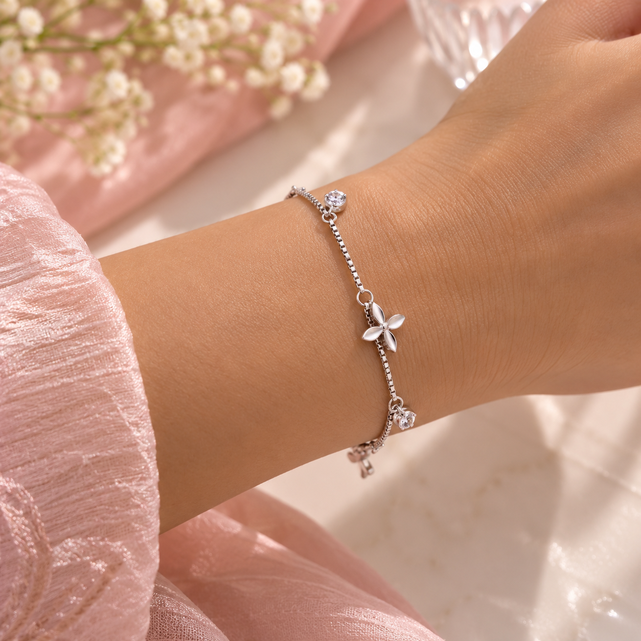 925 Sterling Silver Charm Bracelet