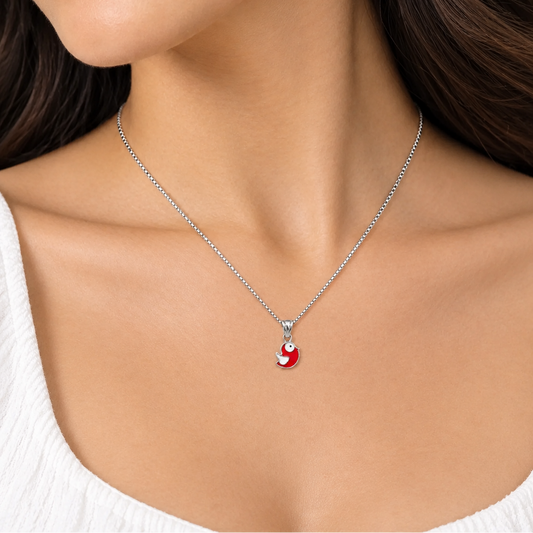 Enamel Bird Pendant Necklace Taravya