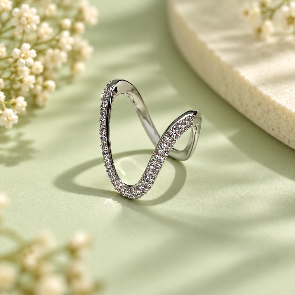 925 Sterling Silver Wave Ring