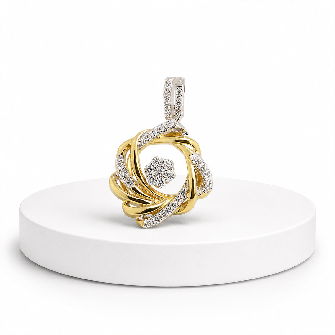 Golden Bloom Pendant Set