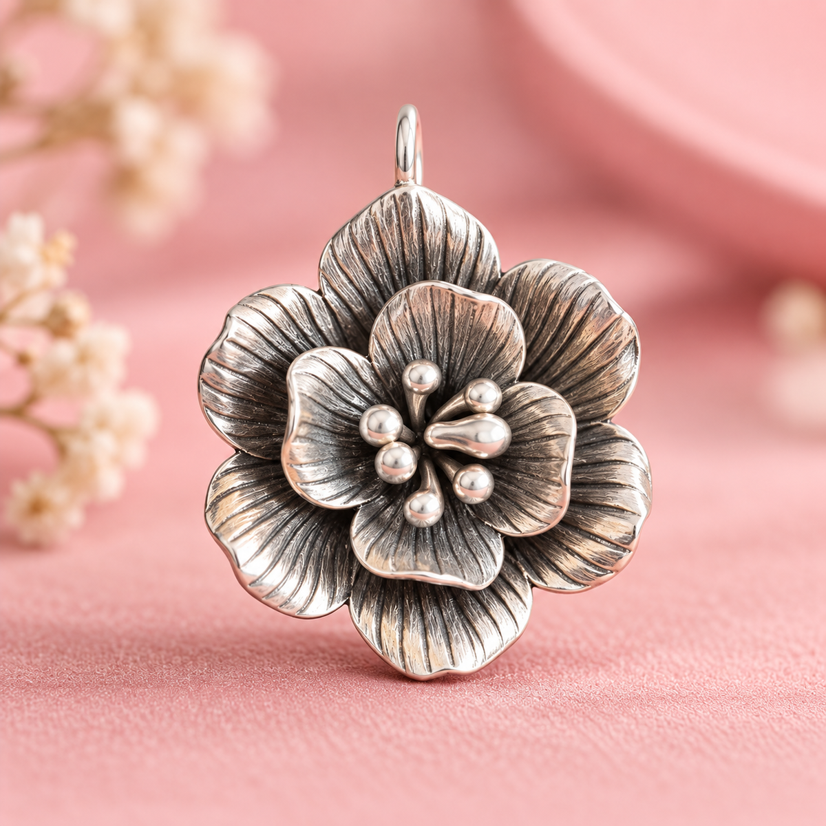 Taravya Blooming Flower 925 Silver Pendant Taravya