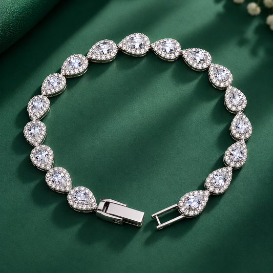 Taravya Women’s Royal Crystal Halo Bracelet