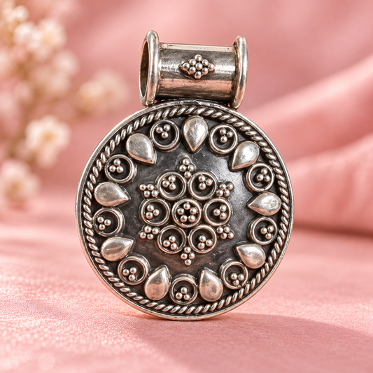 Taravya Floral Heritage 925 Silver Pendant Taravya