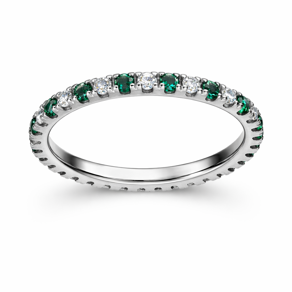 Ever Green Stone Eternity Band