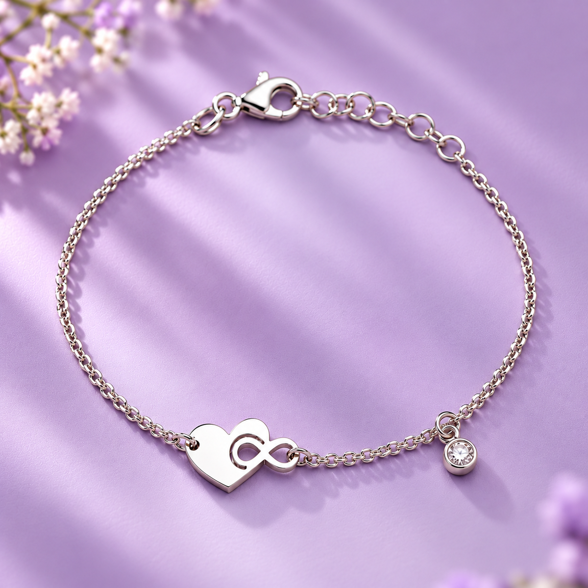 Taravya Infinity Love 925 Silver Bracelet