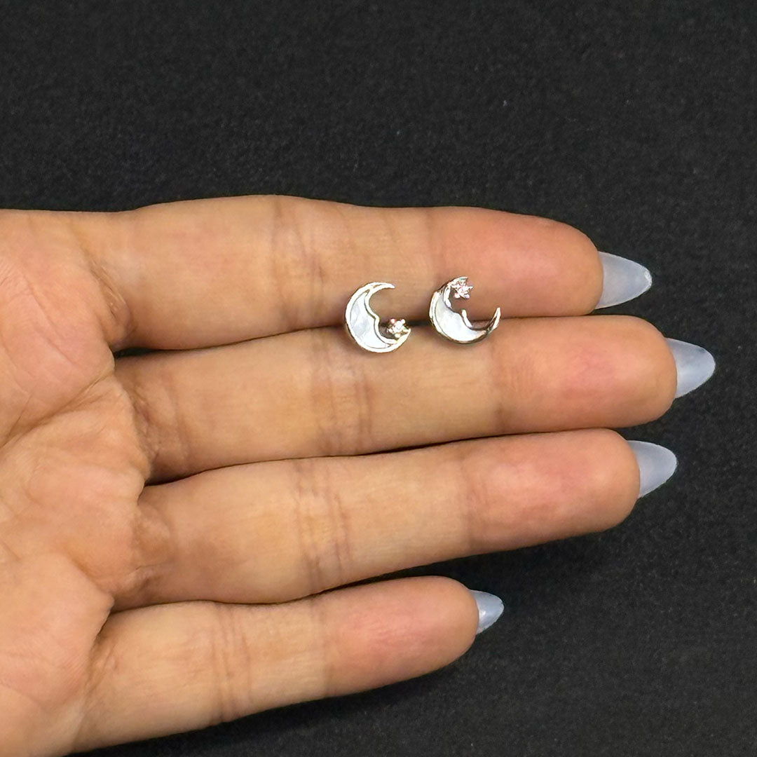 Celestial Moon Pendant Set Pure 925 Silver