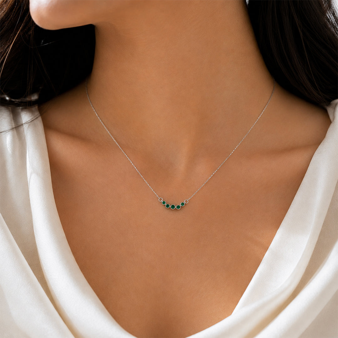 Emerald Curve Necklace