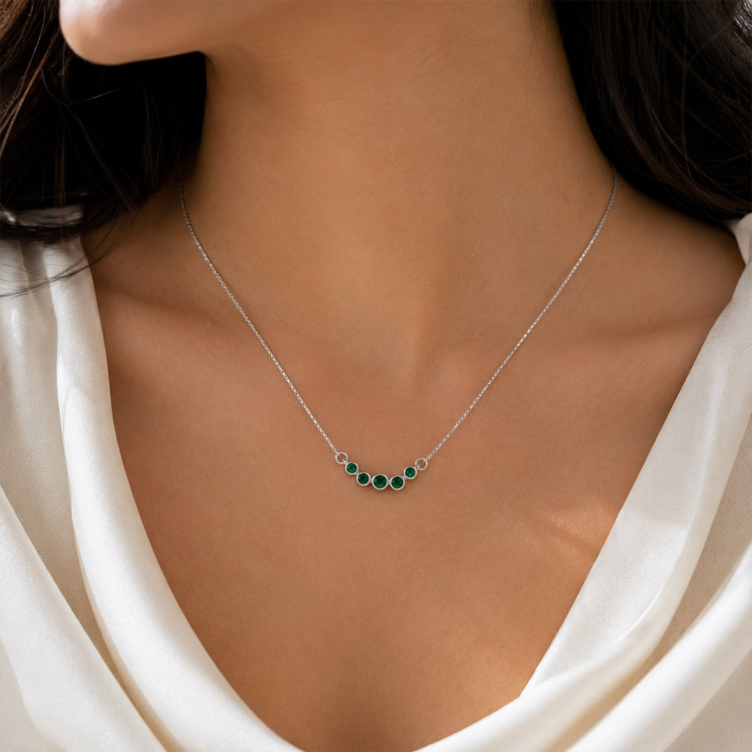 Emerald Curve Necklace