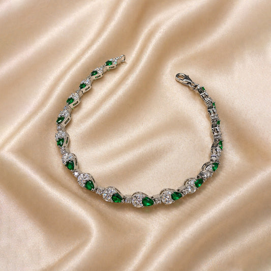 Emerald Muse Bracelet Pure 925 Silver