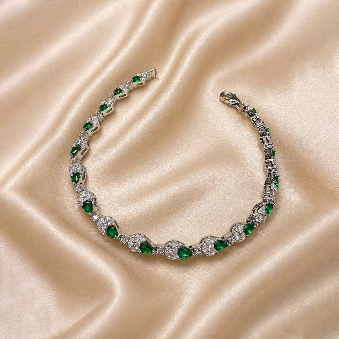 Emerald Muse Bracelet Pure 925 Silver