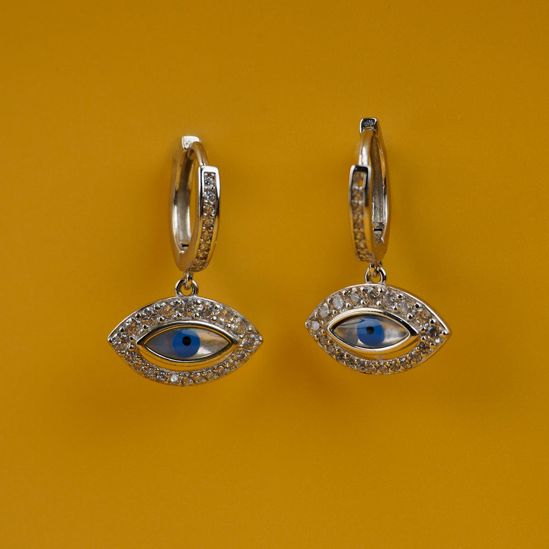 Evil Eye Hoops