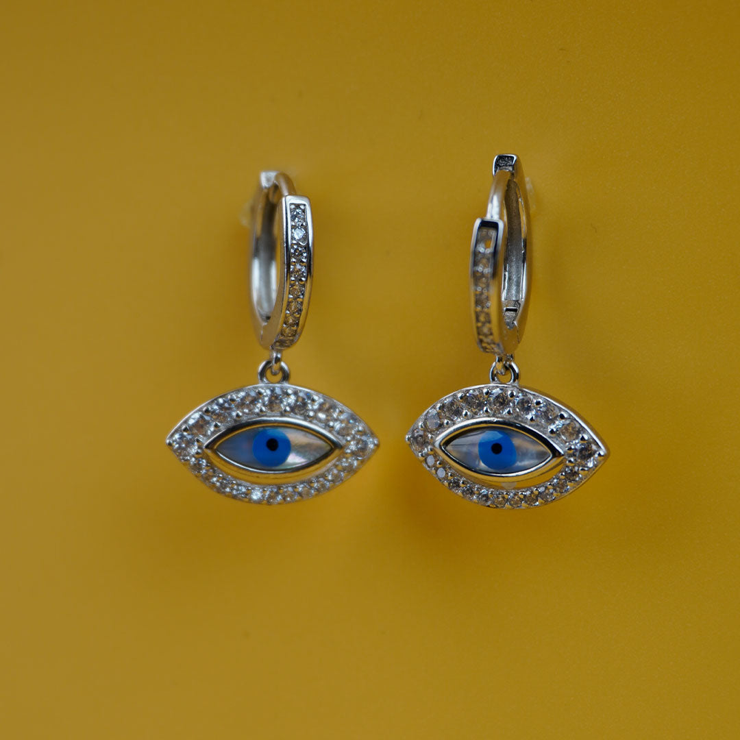 Evil Eye Hoops