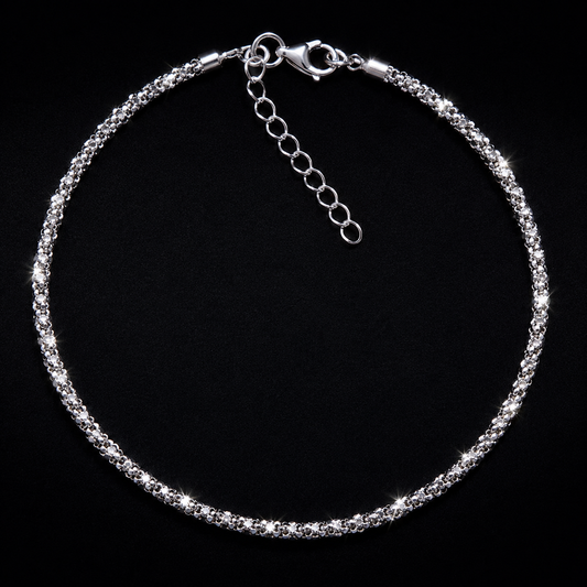 Shimmer 925 Silver Anklet (Single)