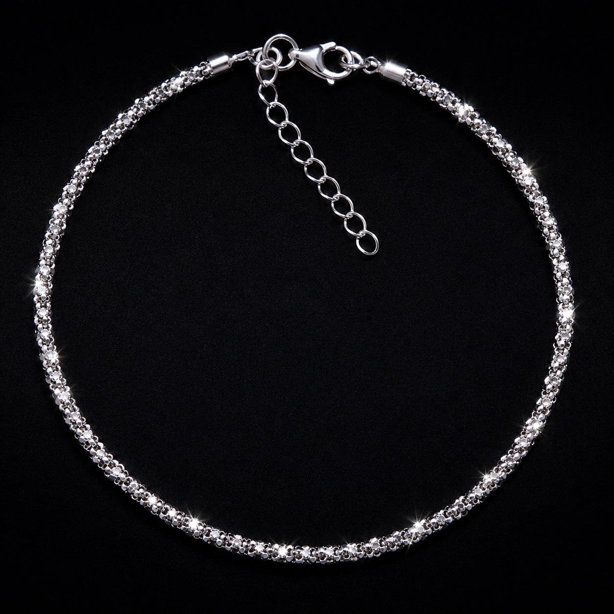 Shimmer 925 Silver Anklet (Single)