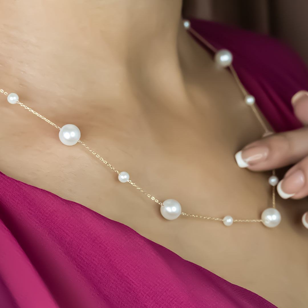Floating Pear Pure 925 Silver Necklace