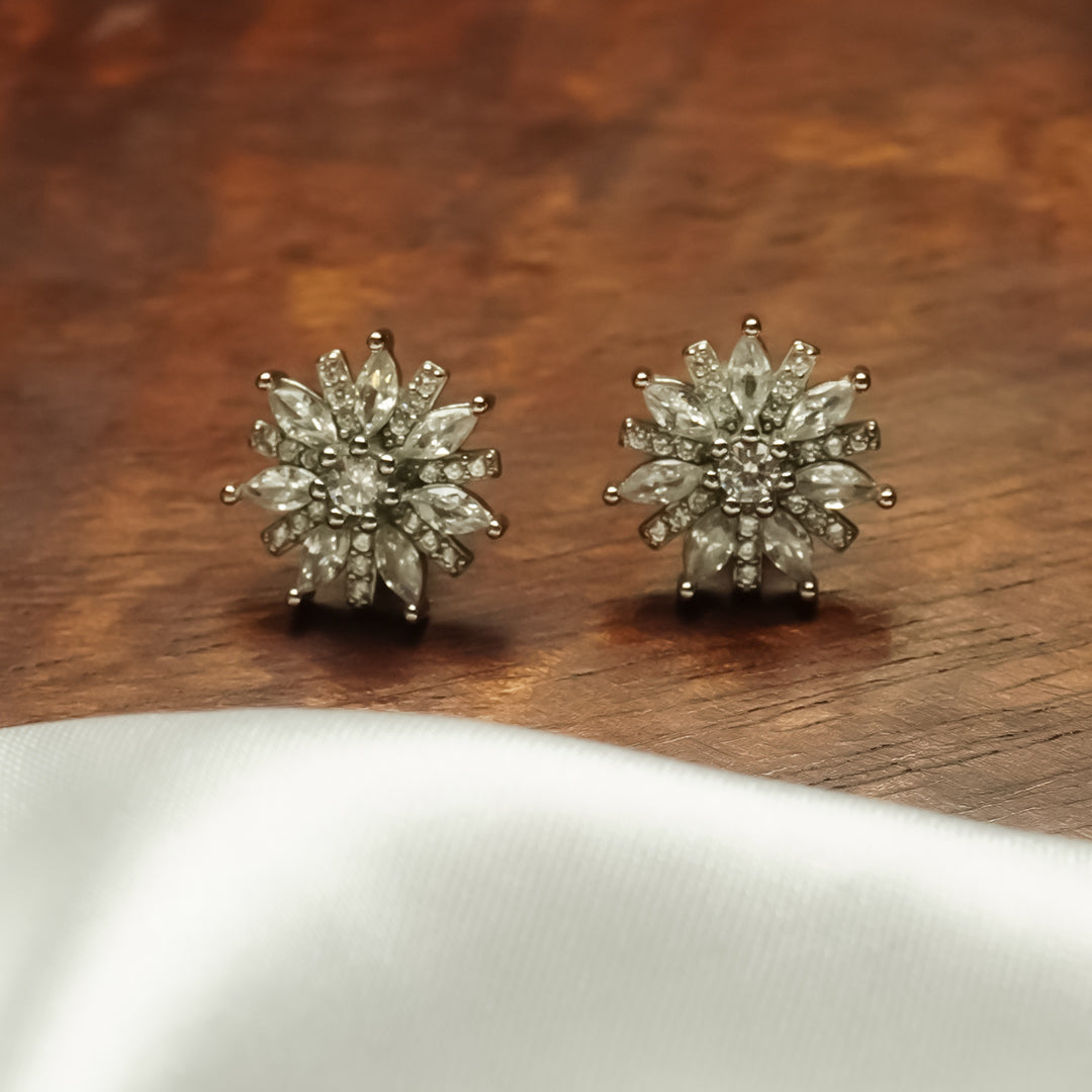 Flora Glow Studs Pure 925 Silver