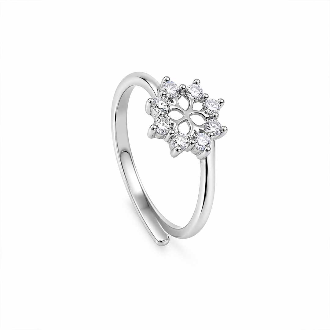 Floral Bloom Adjustable Ring