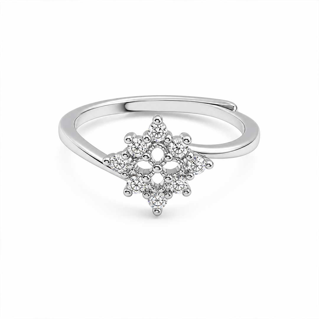 Floral Bloom Adjustable Ring