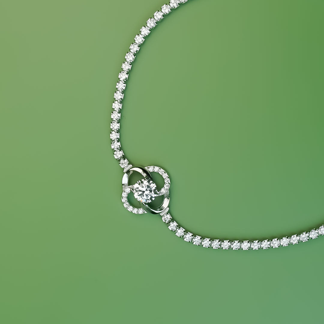 Blossom Glow Floral Tennis Bracelet