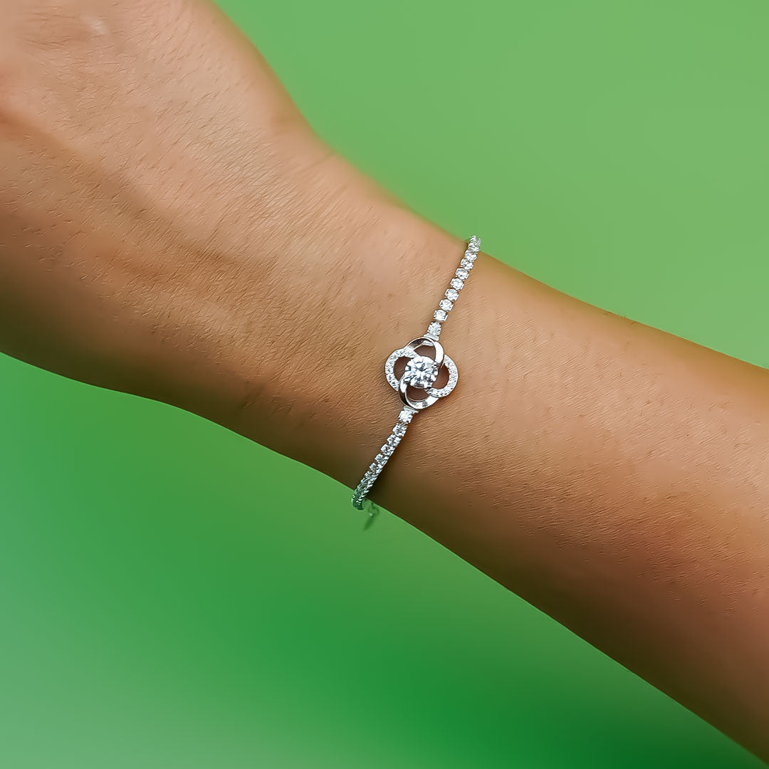 Blossom Glow Floral Tennis Bracelet