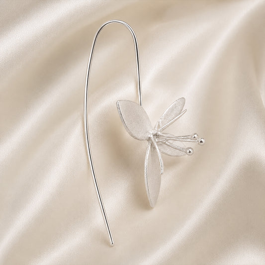 Silver Floral Ear Cuff