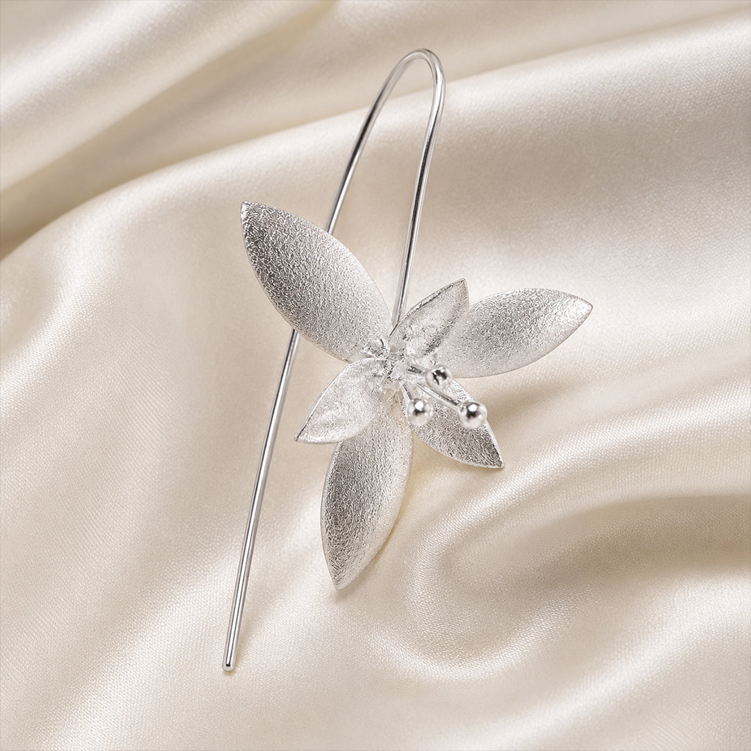 Silver Floral Ear Cuff